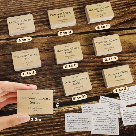 New 800pcs Vintage Mini Dictionary Scrapbook Paper Craft Paper for Junk Journals - Picture 2 of 9